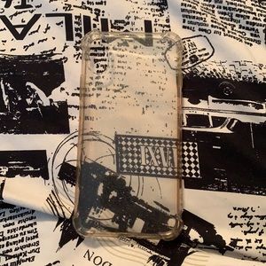 iPhone X clear glitter case